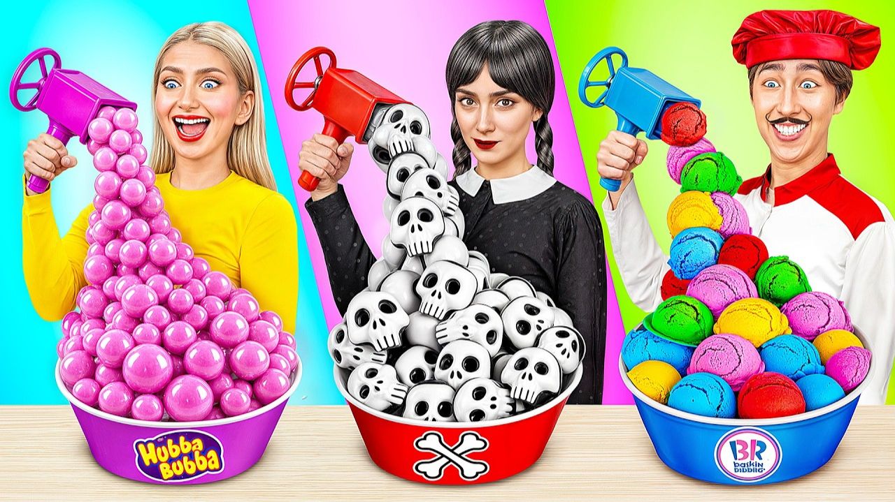 Кулинарный Челлендж# Уэнсдей Против Бабушки # Съедобная Битва от Candy DO