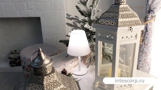 Большие винтажные фонари-подсвечники ТАЛЛИ, дерево (пихта), белые, набор - 2 шт., 2016847