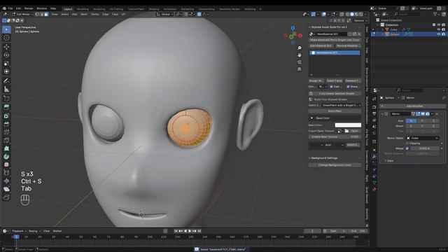 Simple 2D Stylized Character in Blender_ Face (Part 2)