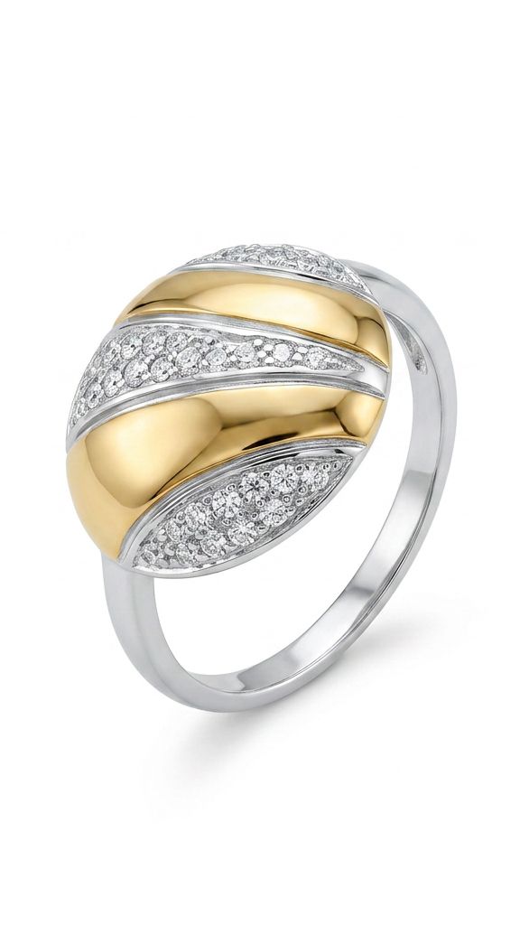 Серебряное кольцо Мастер Клио, с позолотой. Артикул: 12К159127