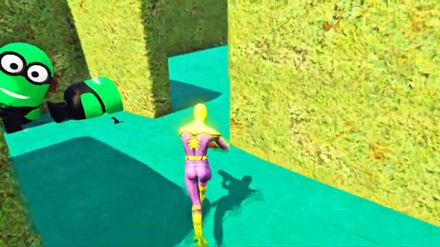 Приключения желтого человека-паука против миньонов - прыжки в ГТА 5, #18