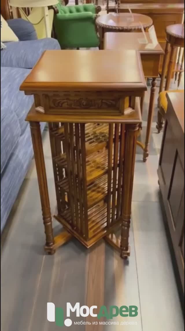 Подставка для CD/DVD дисков МИГ580 из красного дерева от фабрики Satin Furniture (Индонезия)