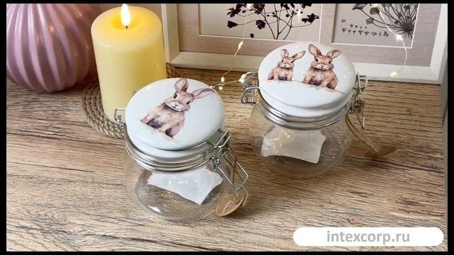 Банка для хранения ЗАЙКИ-ХОЗЯЙКИ, стекло, 11 см, 450 мл, 2053814-2.