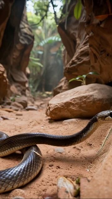 Загадочный змея в сердце джунглей #змея #природа #приключения