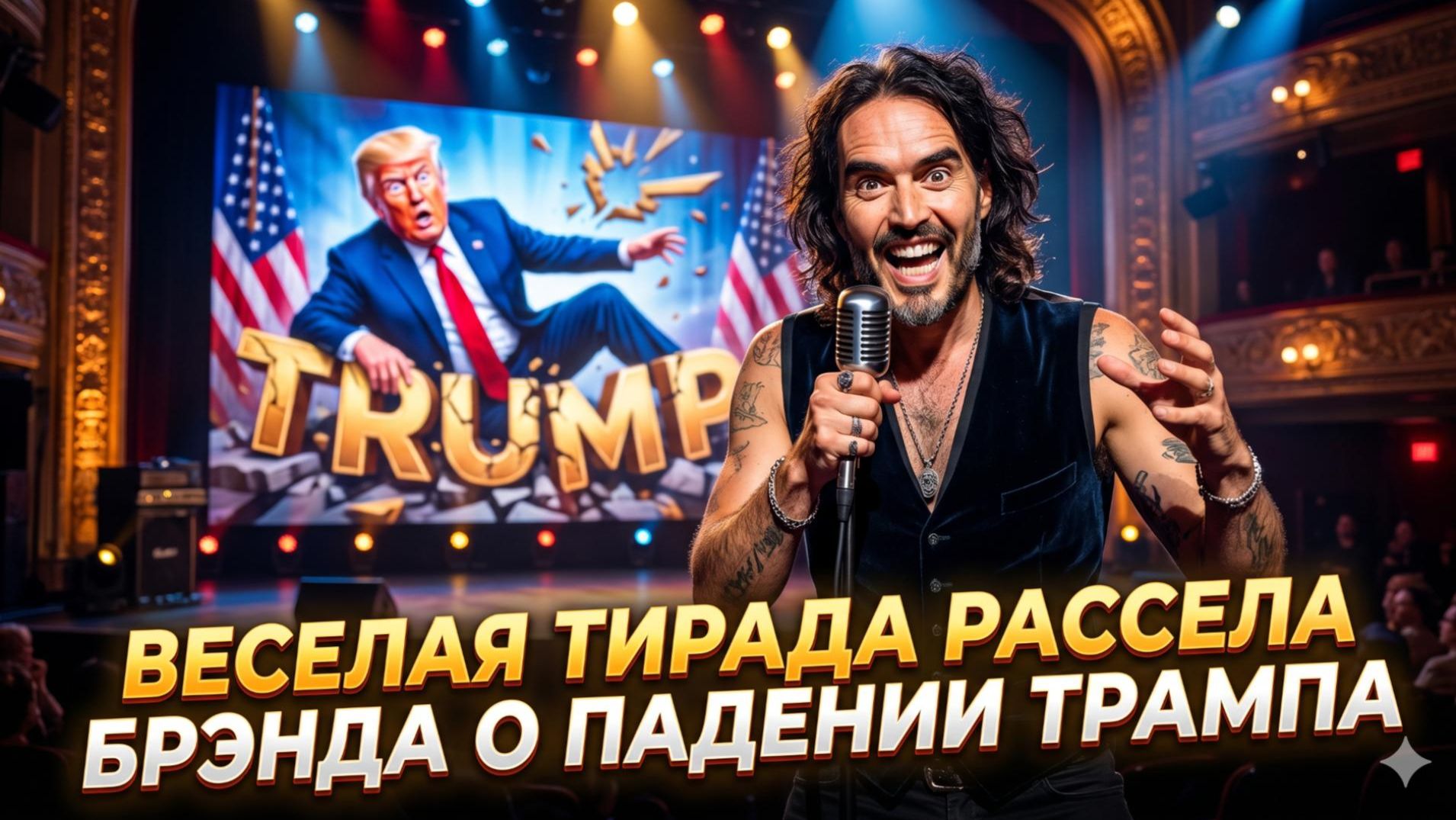 🎙️ «Трамп – клоун на пенсии» – Рассел Бренд выдал тираду, которая порвёт вас от смеха