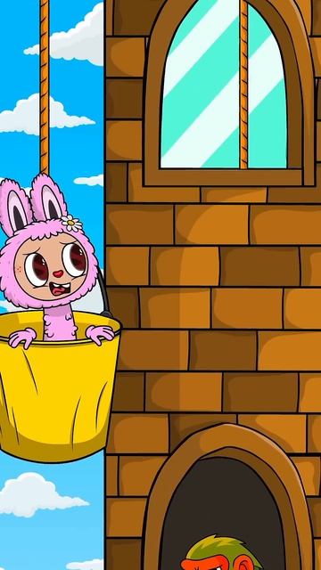 Mokoko and Rapunzel 😆 #animation #shorts