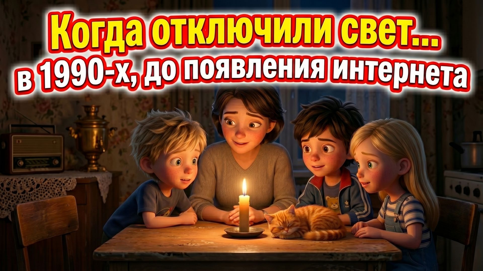 Когда отключили свет… и мы стали ближе | Россия 90-х в стиле PIXAR