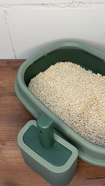 Совок на подставке для кошачьего лотка RICH BREED зеленый