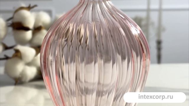 Декоративная ваза АСТОР, стекло, розовая, 8 см, AAE430640-2