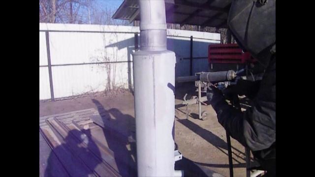 Глушитель трактора Пескоструйная подготовка и газотермическое цинкование