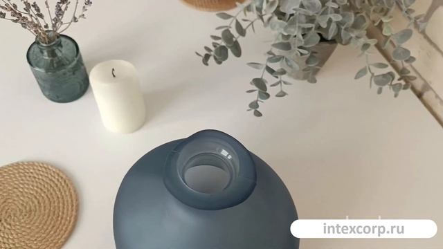 Декоративная ваза ПИНТО, стекло, серая, матовая, 18 см  1058482.