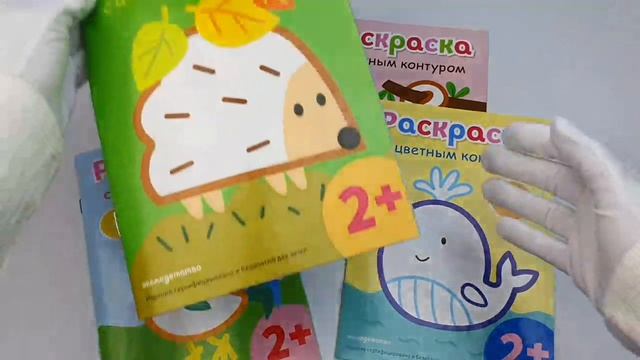 Комплект из 4 раскрасок. Раскраски с цветным контуром (1-4) (ИК)