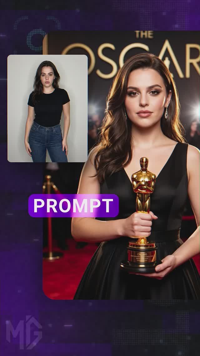 Обычное селфи → Оскар стиль | Nano Banana 2 prompt | ИИ Промпт
