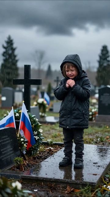 Печаль утраты: детская боль на кладбище #потеря #печаль #надежда