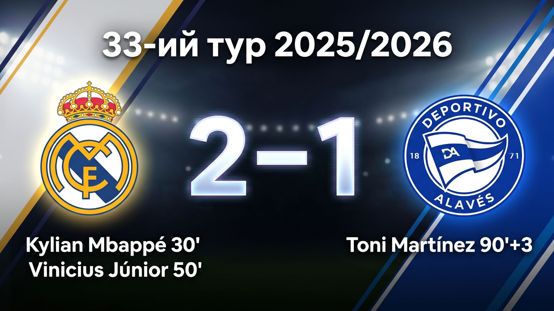 ГОЛЫ РЕАЛ МАДРИД - АЛАВЕС // 33-ИЙ ТУР ЛА ЛИГА 25/26