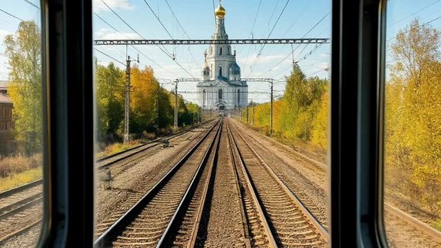 Красивый вид из окна поезда для крепкого сна: 2,5 часа из хвоста поезда