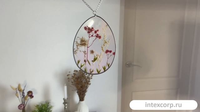 Декоративное подвесное украшение ПАСХАЛЬНАЯ ПОЛЯНА, стекло, 16 см, 805416-2