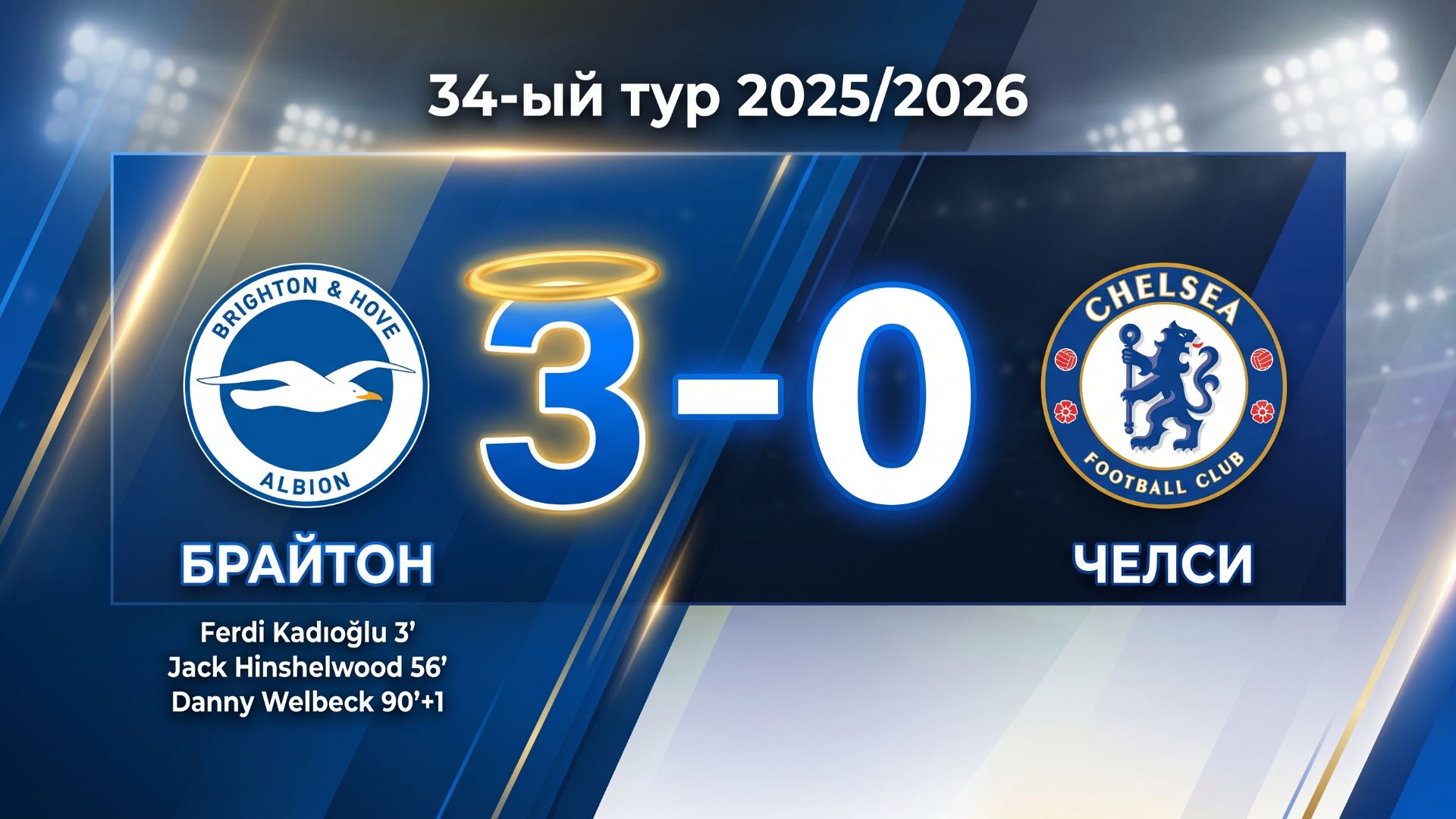 ГОЛЫ БРАЙТОН - ЧЕЛСИ // 34-ЫЙ ТУР АПЛ 25/26