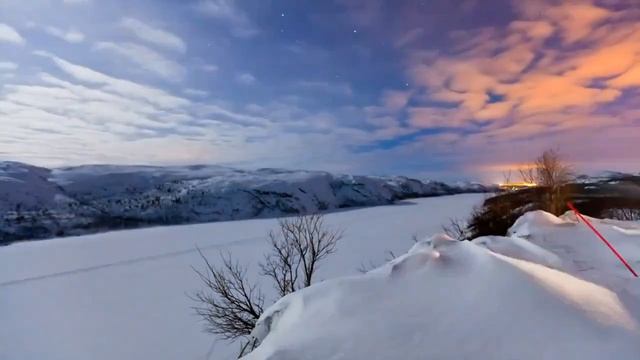 Северное сияние в Мурманске. Видео.
