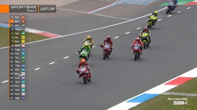 Захватывающие моменты первой гонки чемпионата WorldSBK в Нидерландах 2026