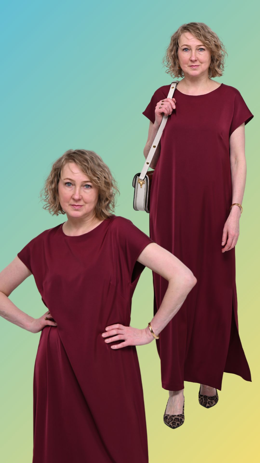 Утром work ☕️📋 вечером wow ✨🎭 Платье бордо. Добавили бахрому и в театр💫Peppiris❤️