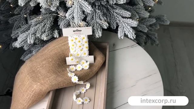 Декоративная лента СОЛНЕЧНЫЕ МАРГАРИТКИ, текстиль, жёлтая, 200х5 см, ATC900050-2