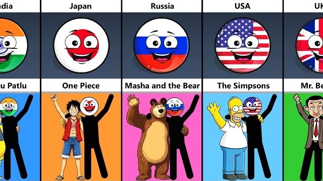Популярные мультфильмы и их страны