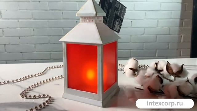 Декоративный фонарь ГУСТАВ, светлый, имитация живого пламени, 24х10 см, таймер, пластик, ANX000700