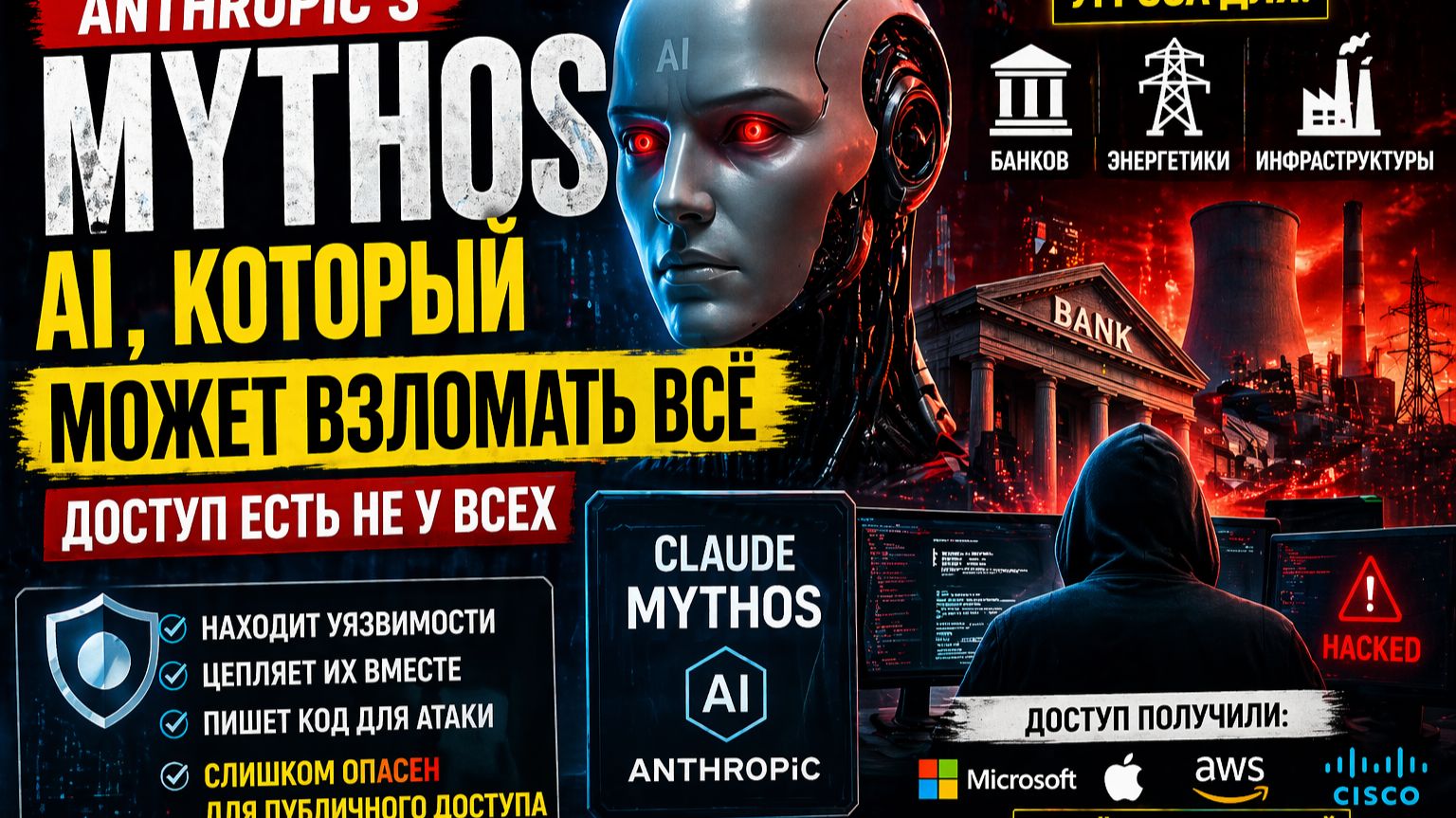 Claude Mythos ⚠️ AI, который может взломать всё
