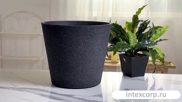 Декоративное кашпо УРБАН, полистоун, 30 см, 851219