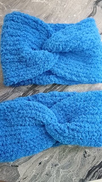 Повязки на голову, парные повязки для мамы и дочки. Повязка на весну спицами, тёплая вязаная #мимиси