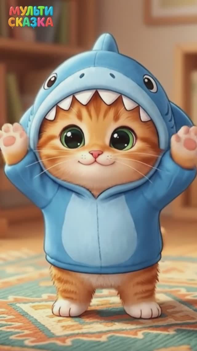 Котёнок акулёнок. Танцуем вместе с котиком!