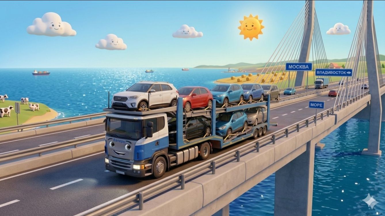 Песенка про Автовоз! Мультик про Автовоз! Автовоз Валера! Владивосток-Москва!