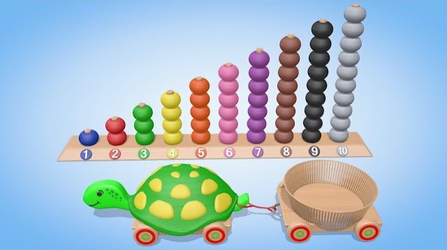Учимся считать от 1 до 10 с Черепашкой. Цвета и Цифры для малышей. Детские игрушки.