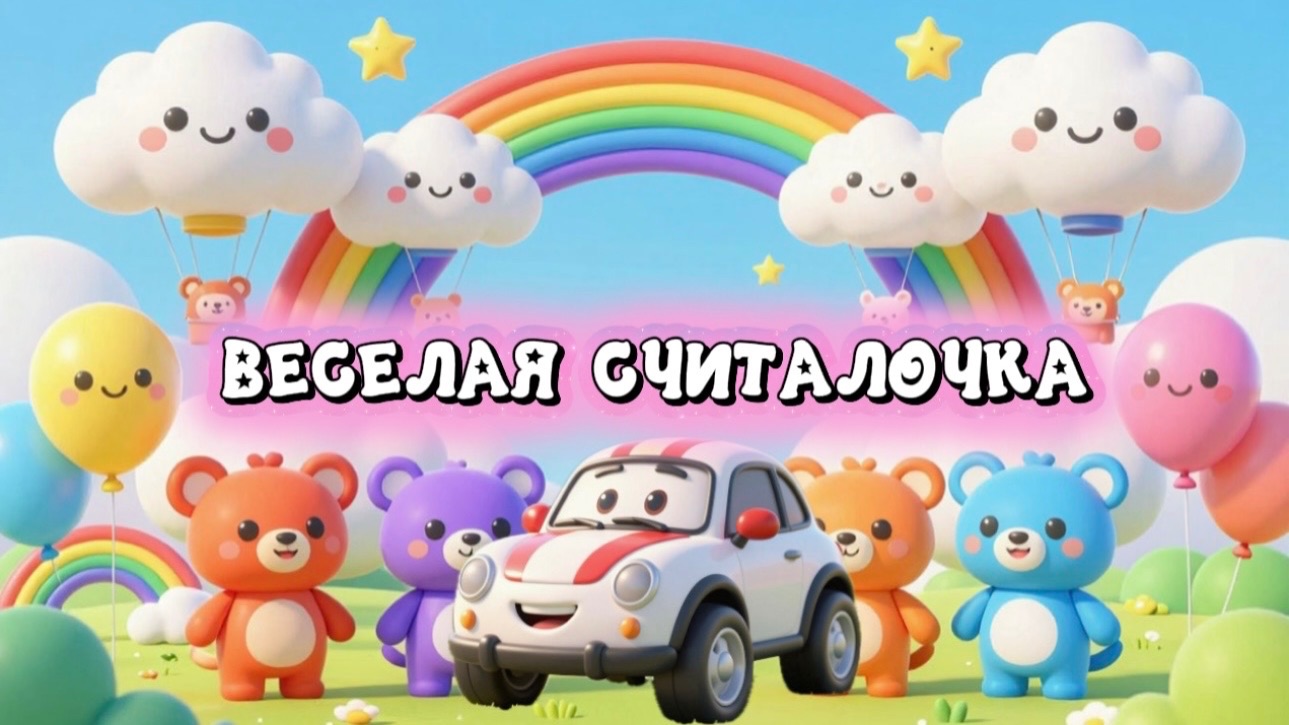 Машинки Веселая считалочка, мультфильмы и песенки про машинки для детей