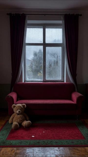 Теплота уюта в дождливый день #уют #доброта #дождь #игрушка