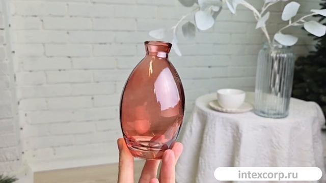 Декоративная ваза-бутыль БОТЕЙЯ, терракотовая, 12 см, 1171965