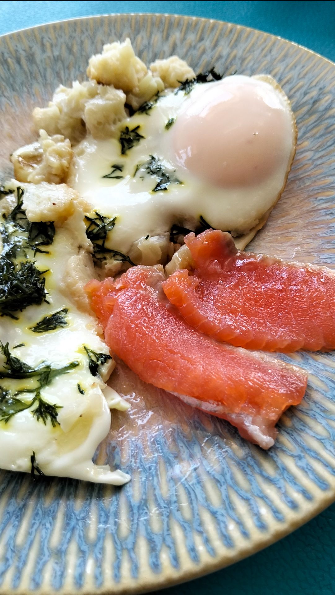 Глазунья с цветной капустой.