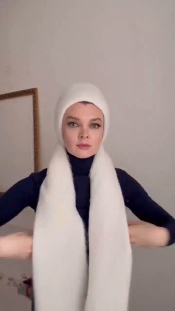 🧣Интересные способы надеть шарф как шапку