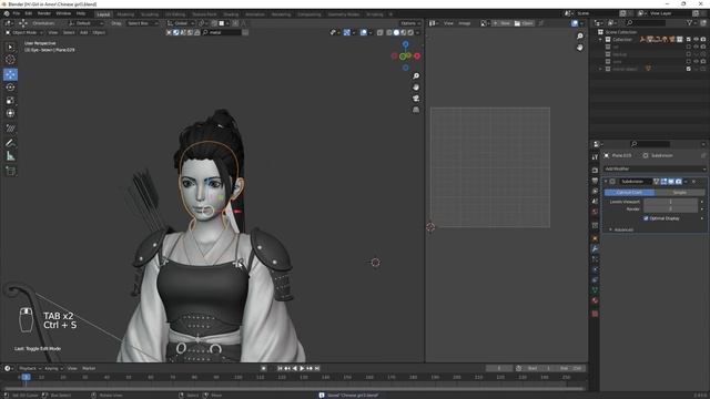 Blender 3D Modeling - Archer - Character - FlyCat