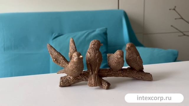 Декоративная композиция ПТИЧКИ ПРИНТАНЮР, полистоун, белая, 16 см, AAA756960