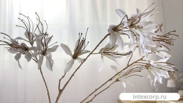 Декоративная ветка СТРЕМЛЕНИЕ К СОЛНЦУ, белый, 75 см, 2100237A100