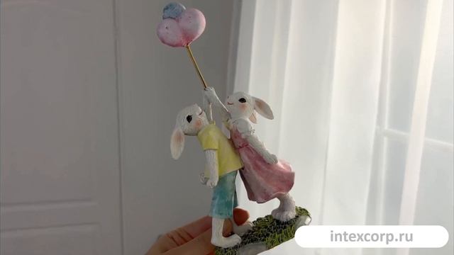 Декоративная фигурка КРОЛИКИ ДЖИММИ И МИЛЛИ, полистоун, 23 см, MCE40110