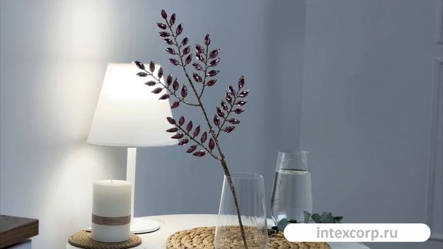 Декоративная ветка ЭГЛАН, пластик, текстиль, розовый, 40 см, 2300144A500