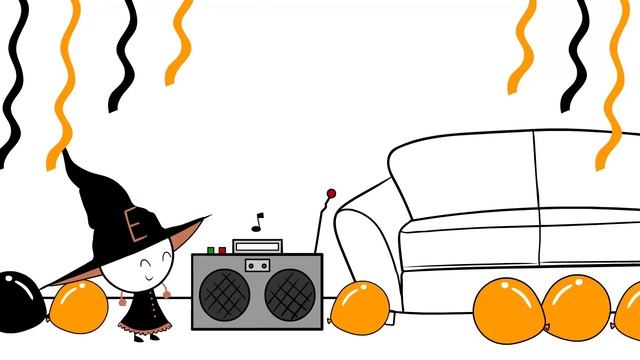 Emma & Kate Trick or Treating _Which Witch Got Halloween Candy_ - EK Doodles Cute Animation