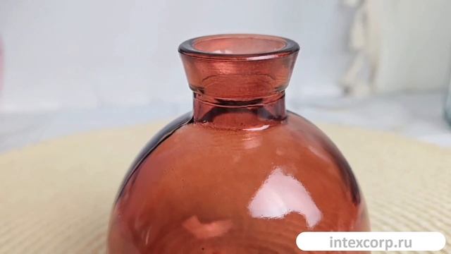 Декоративная ваза-бутыль БОТЕЙЯ, терракотовая, 9 см, 1171964