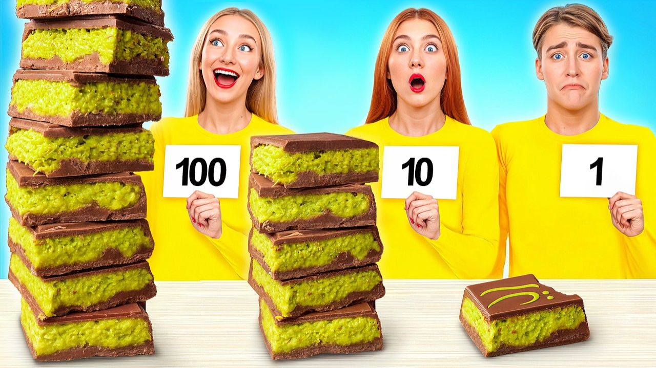 100 Слоев Шоколада Челлендж  Смешные Челленджи с Едой
