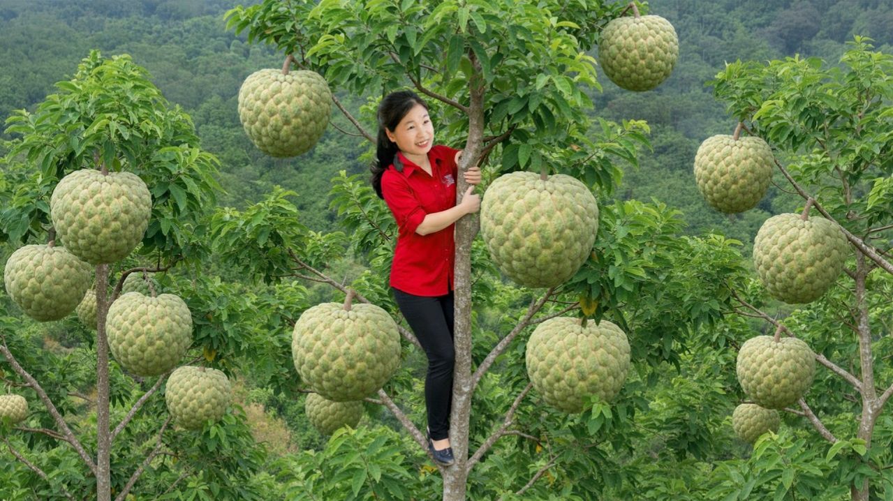 День сбора урожая, гигантских диких яблок. Продаем урожай на рынке. — Elli Life.