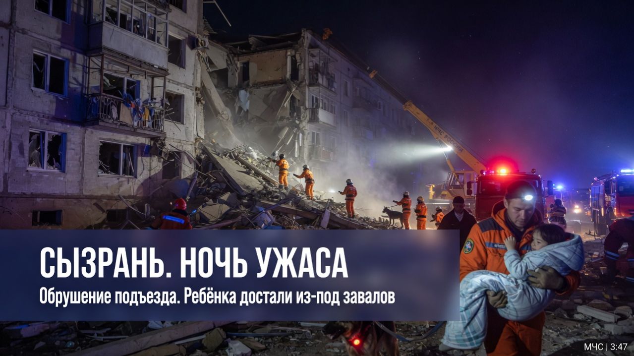 Дети под завалами в Сызрани жилой дом обрушился от удара БПЛА ВСУ