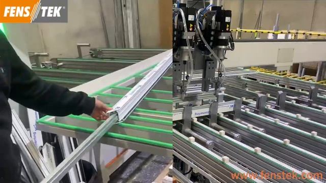 Обрабатывающий центр для резки и фрезерования окон из ПВХ и линия автоматического  C3+ ASU